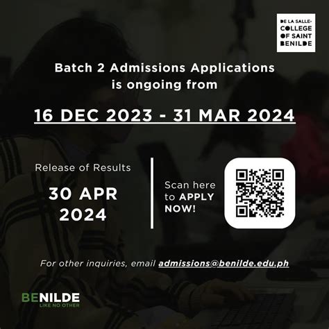 benilde application results